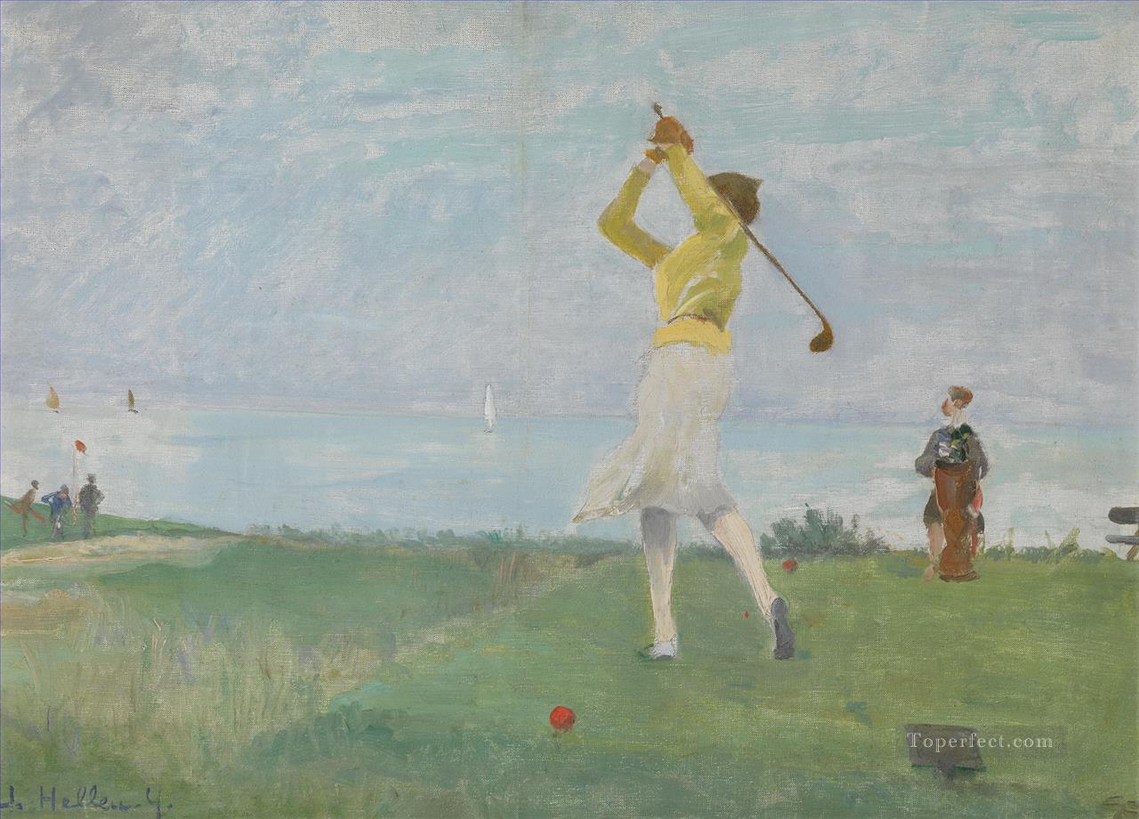 ベルコ ゴルフ印象派のゲーム油絵